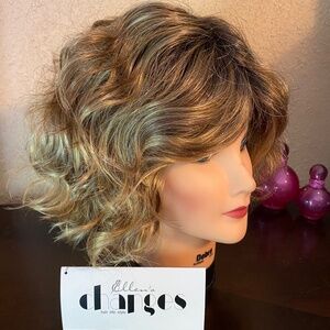 Brown/Blonde Bernstein Rooted Short Synthetic Lace Front Wig NWT